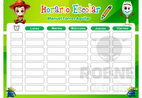 Toy Story Horario Escolar